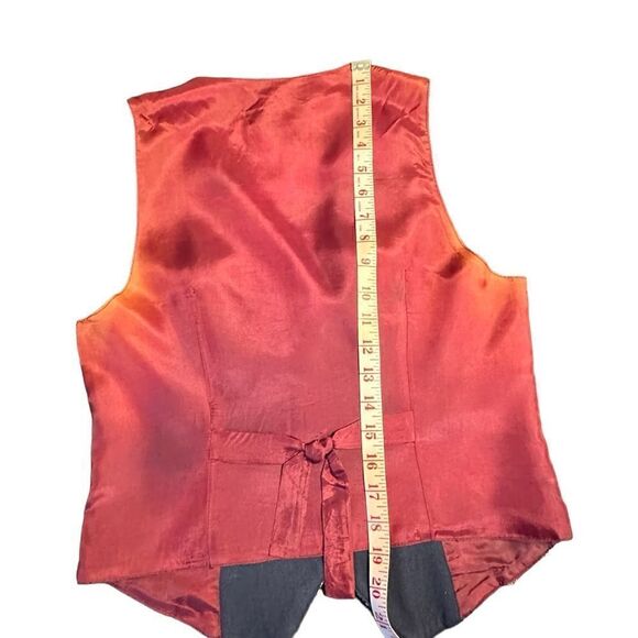 Vintage Tina Hagen brocade tapestry pointed vest waistcoat size Small - Picture 13 of 14